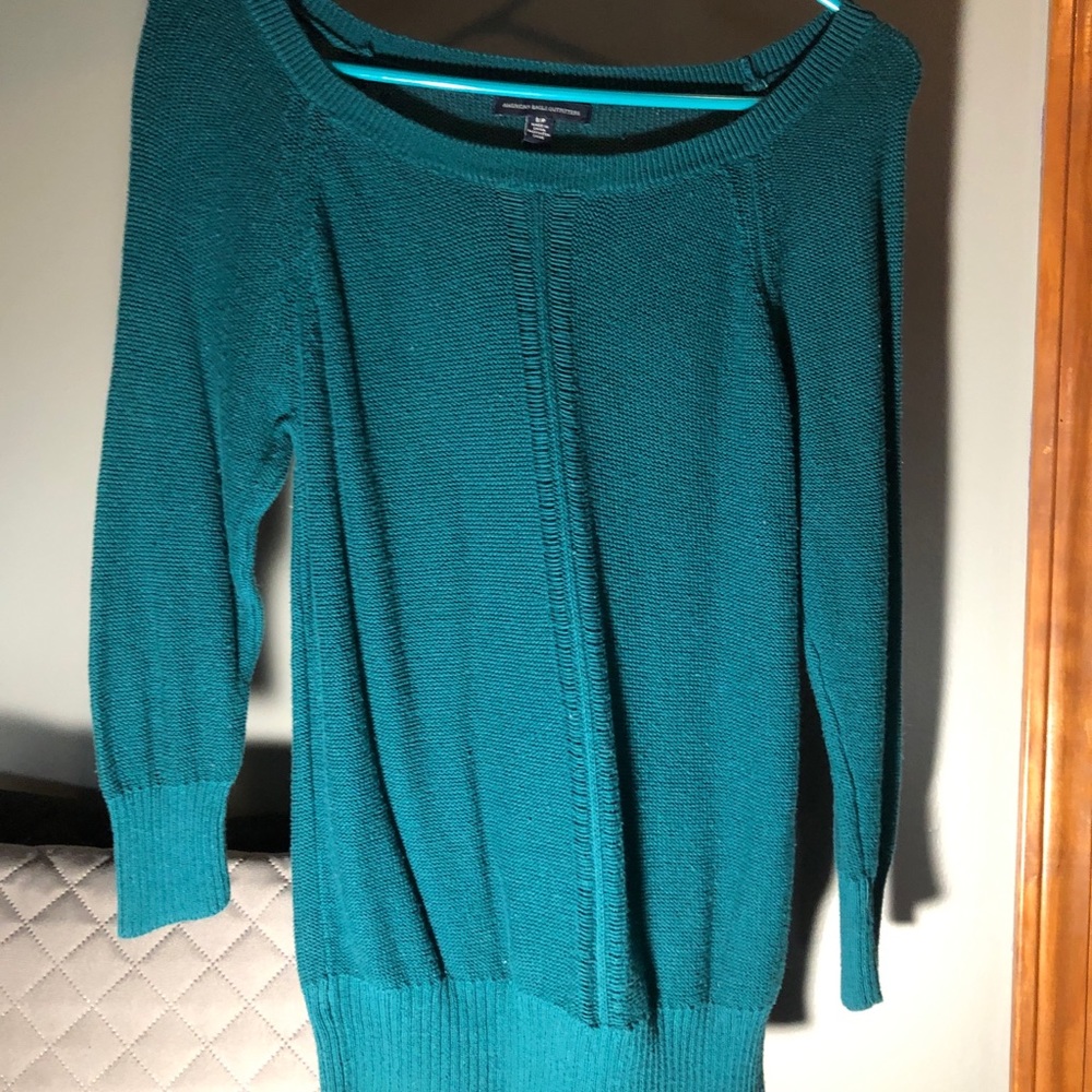 Turquoise American Eagle Sweater